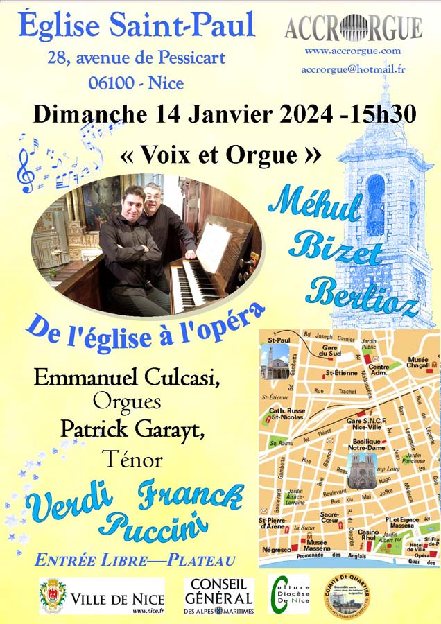 Concert d'orgues à Nice