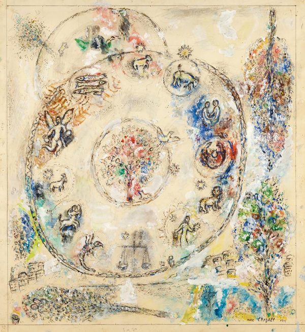 Mosaïque Le Char D Elie, Marc Chagall