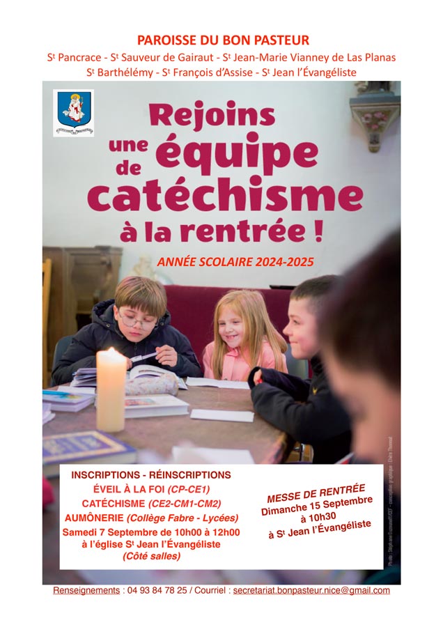 inscriptions catéchisme