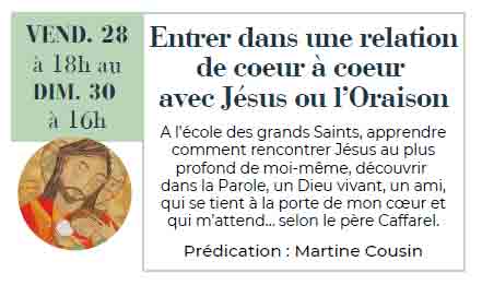 Relation Jésus Oraison